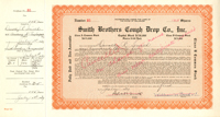 Smith Brothers Cough Drop Co. Inc. - Autograph Stock Certificate